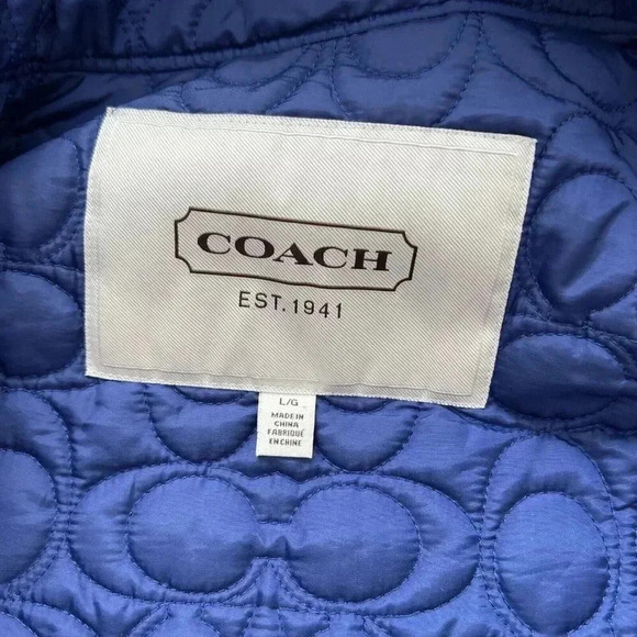 COACH Women's Jacket With Vest White/Blue Size L - Picture 4 of 8